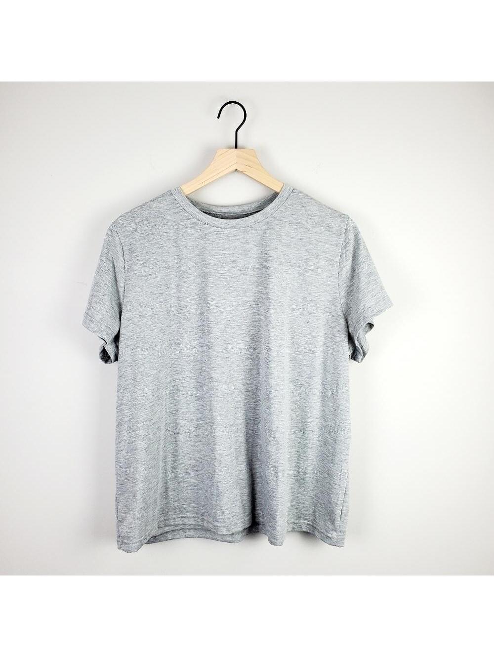 Shein Gray Basic Short Sleeve Tee